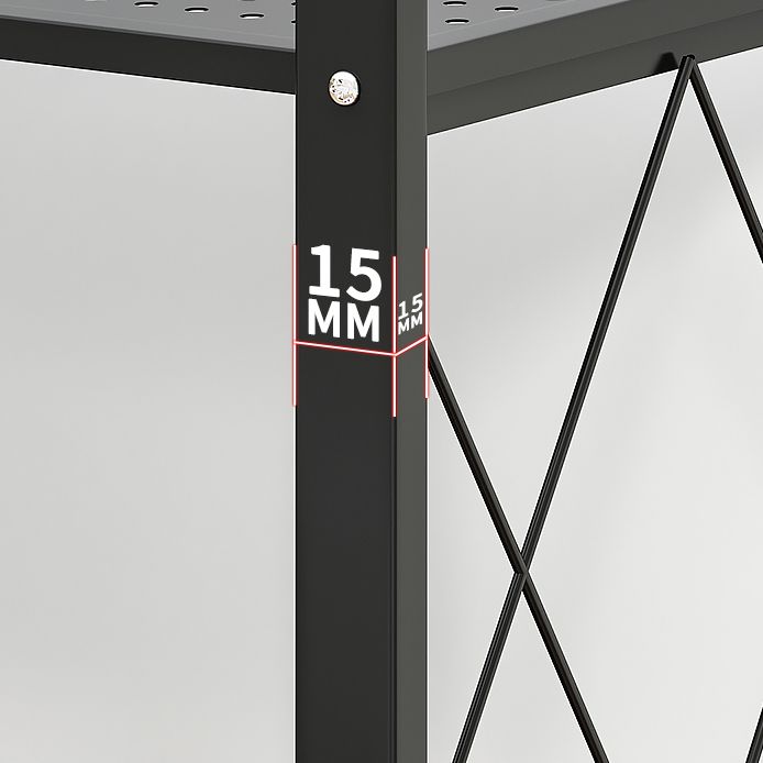 Industrial Folding Steel Etagere Bookshelf Open Bookshelf with Caster Wheels Clearhalo 'Bookcases' 'furn' 'furn_bookcases' 'Furniture' 'furniture_bookcases' 'Office Furniture' 1200x1200_5eeae67e-6a1d-4fb0-bbb7-46a23090bb56