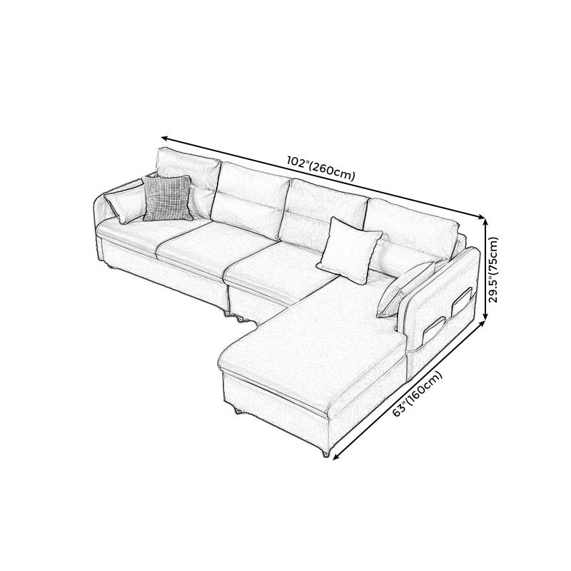 Modern Faux Leather Sectional Square Arm for Living Room with Storage Clearhalo 'furn' 'furn_sectionals' 'Furniture' 'furniture_sectionals' 'kitchen' 'kitchen_sectionals' 'Living Room Furniture' 'Sectionals' 1200x1200_5eec052e-d0c8-41fa-b9b8-91c3449240b5