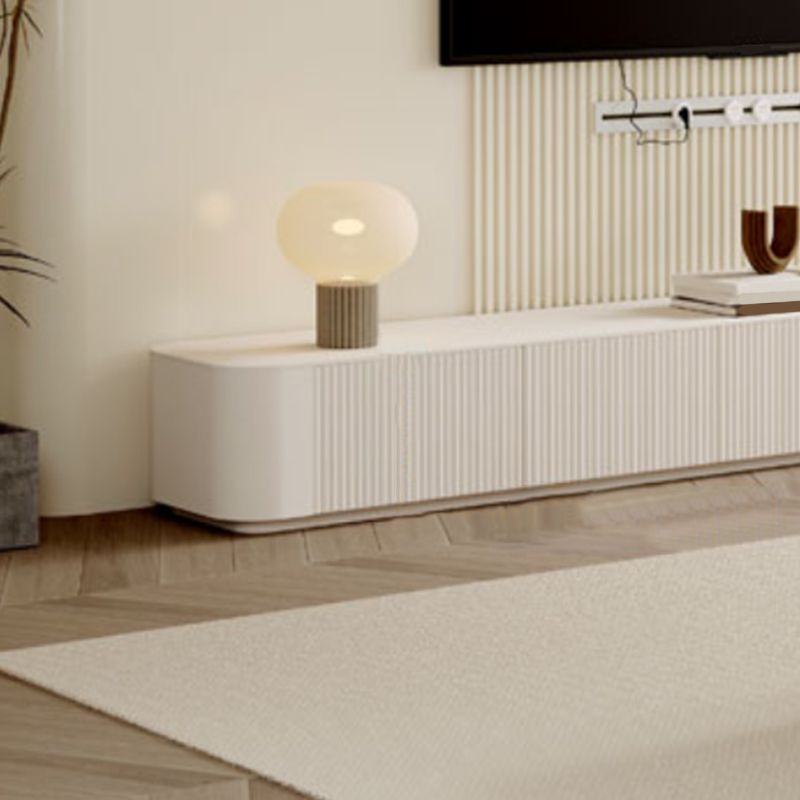 Console de support moderne avec rangement fermé, console multimédia TV avec 6 tiroirs