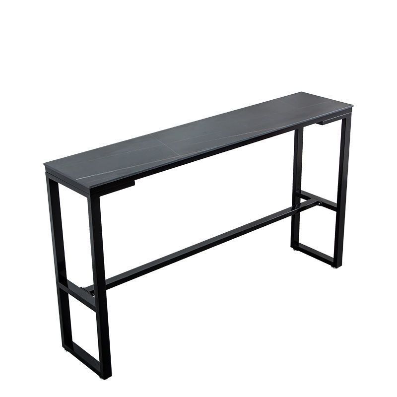 Nordic Rectangle Bar Table 42-inch Height Iron Pedestal Bistro Table Clearhalo 'Bar Furniture' 'Bar Tables' 'bar_tables' 'furn' 'furn_bar_tables' 'Furniture' 'furniture_bar_tables' 'Kitchen & Dining Furniture' 1200x1200_5eecade4-5ea0-427e-b94a-c8ee229658ee