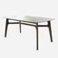 Mid-century Dining Table Rectangle 4-foot Solid Wood Table with Stone Top Clearhalo 'Dining Tables & Seating' 'Dining Tables' 'dining_table' 'furn' 'furn_dining_table' 'Furniture' 'furniture_dining_table' 'Kitchen & Dining Furniture' 'kitchen' 'kitchen_dining_table' 1200x1200_5eed3d8c-1efc-4a8f-b829-392526fcfec4