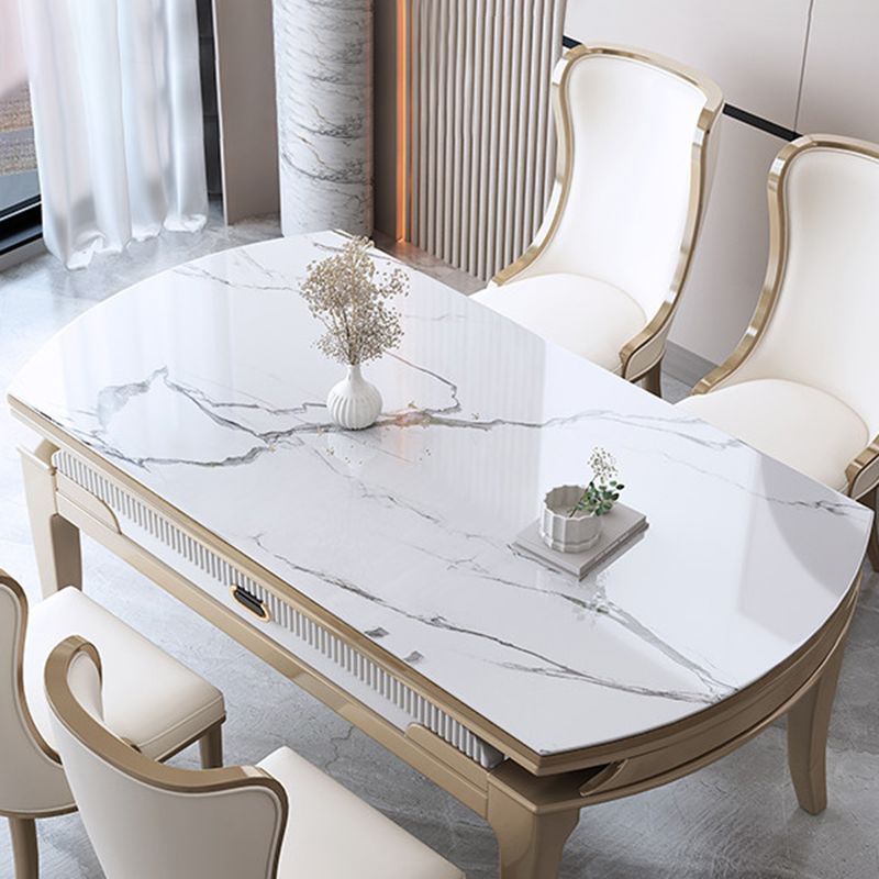 北欧1/2/5/7ピース家具丸い石のダイニングテーブルセットホワイト