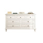 Mid-Century Modern White Chest with 7 Drawers and Turned Legs Clearhalo 'Cabinets & Chests' 'cabinets_chests' 'furn' 'furn_cabinets_chests' 'Furniture' 'Living Room Furniture' 1200x1200_5ef05dd4-7a94-439b-8b01-1128870ff007