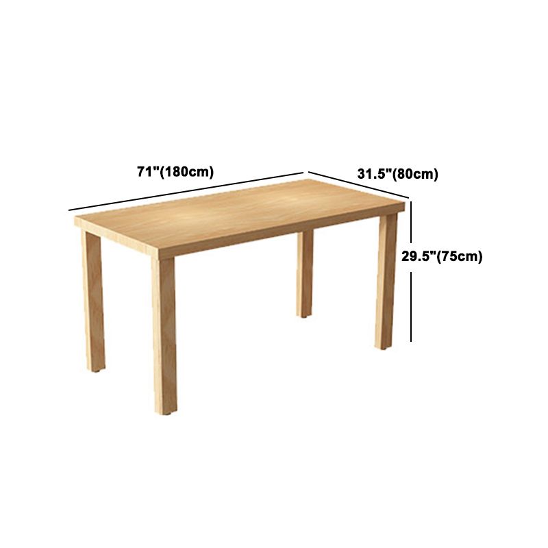 Set da tavolo da pranzo tradizionale Set da pranzo rettangolare in legno massello naturale da 1/2/5 pezzi