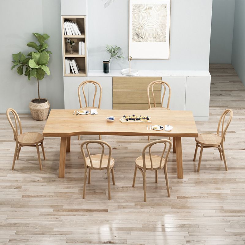 Juego de comedor moderno 1/2/5/7 PCS Mesa y sillas de comedor de madera sólida