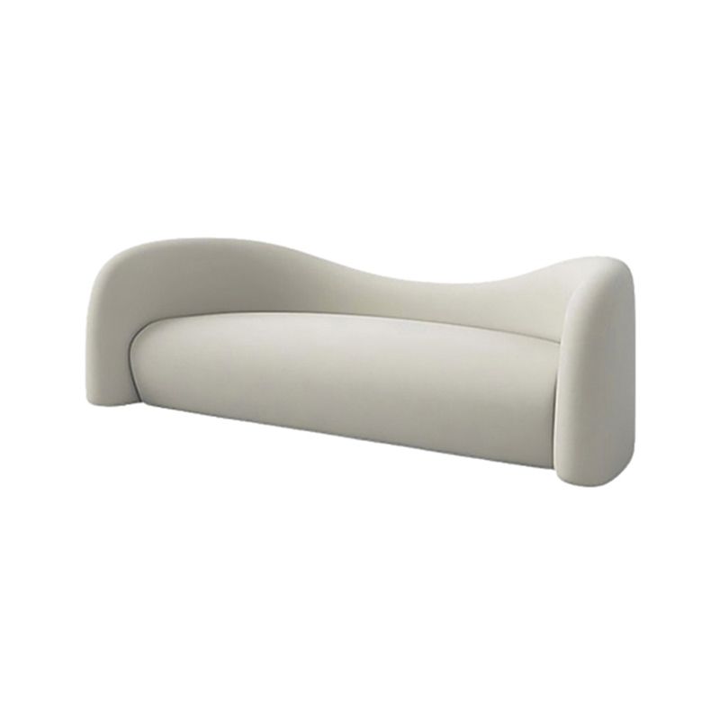 リビングルームのためにタイトな背中を持つ現代の湾曲したソファの傾斜腕ソファ