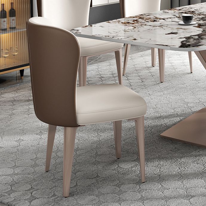 Metal Traditional Luxury Rectangle Table Sintered Stone Top Table with Pedestal Base Clearhalo ' dining_table' 'Dining Tables & Seating' 'Dining Tables' 'furn' 'furn_dining_table' 'Furniture' 'furniture_dining_table' 'Kitchen & Dining Furniture' 'kitchen&dining_furn' 'kitchen' 'kitchen_dining_table' 1200x1200_5ef82242-5d59-43af-8123-563f7d00fe0e