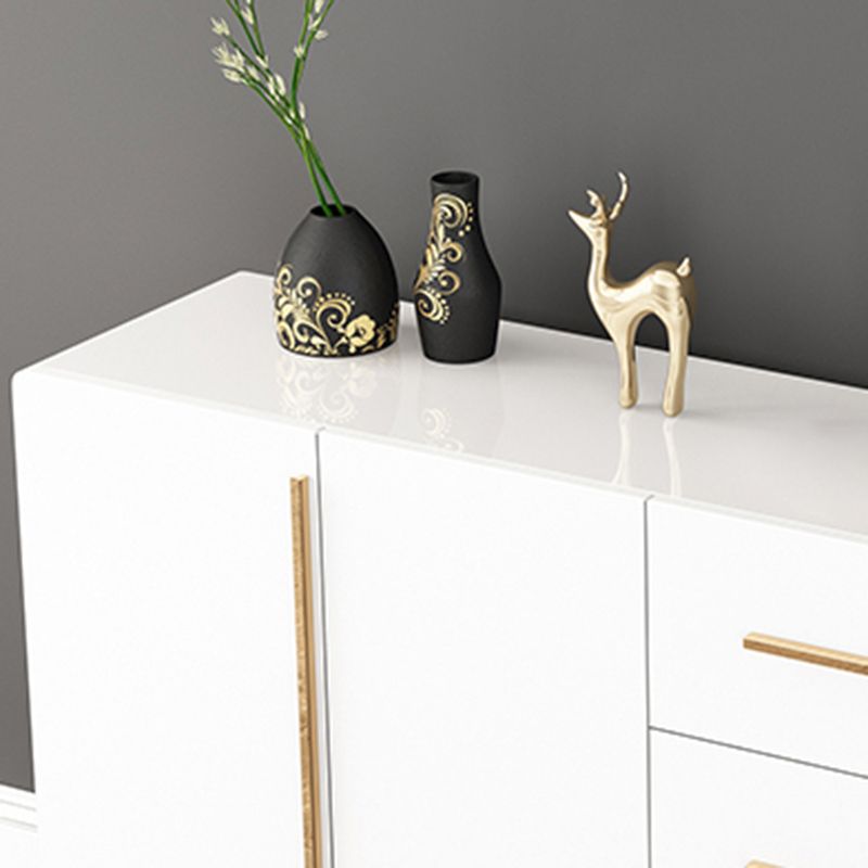 Glam Style Sideboard Wood Buffet Stand with Cabinets and Drawers Clearhalo 'buffet_sideboard' 'Buffets & Sideboards' 'furn' 'furn_buffet_sideboard' 'Furniture' 'Kitchen & Dining Furniture' 1200x1200_5ef91249-5b3e-4817-bdf2-ccae8ea17909