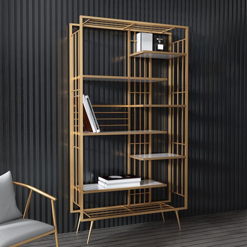 Libreria glam metal etagere scaffale per la sala di studio 70,9 "h x 11,8" w