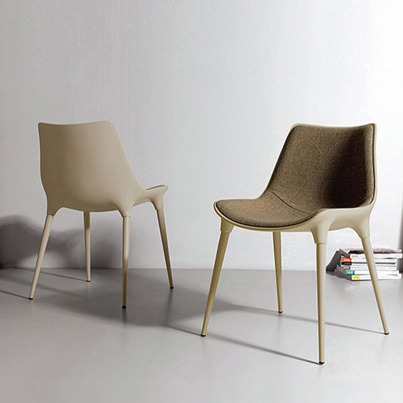 Contemporary Style Dining Chairs Kitchen Armless Side Chairs with Metal Legs Clearhalo ' kitchen&dining_furn' 'Dining Chairs' 'Dining Tables & Seating' 'dining_chair' 'furn' 'furn_dining_chair' 'Furniture' 'furniture_dining_chair' 'Kitchen & Dining Furniture' 'kitchen' 1200x1200_5efa3dae-b3ca-4297-b1cc-3f454660b772