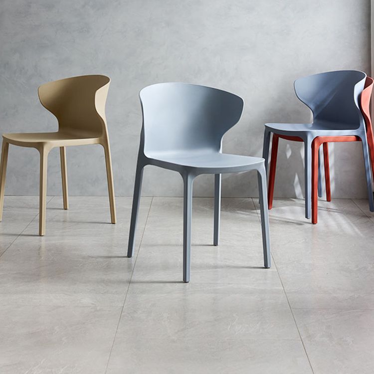 Scandinavian Style Plastic Dining Armless Chair Solid Back Side Chairs for Home Use Clearhalo ' kitchen&dining_furn' 'Dining Chairs' 'Dining Tables & Seating' 'dining_chair' 'furn' 'furn_dining_chair' 'Furniture' 'furniture_dining_chair' 'Kitchen & Dining Furniture' 'kitchen' 1200x1200_5efcc004-b29c-4d48-b4f6-fd16cc4c5f6d