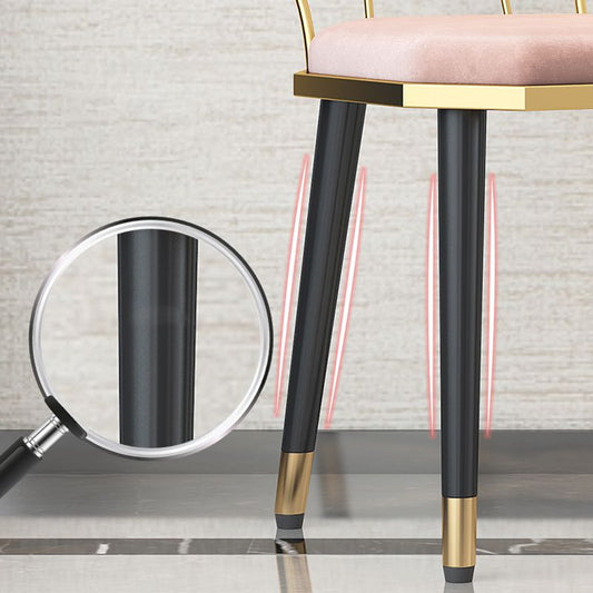 Nordic Style Velvet Dining Chair Metal Dining Chairs for Restaurant Use