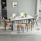 Modern Rectangular Stone Dining Table with 4 Foot for Dining Hall Clearhalo 'Dining Tables & Seating' 'Dining Tables' 'dining_table' 'furn' 'furn_dining_table' 'Furniture' 'Kitchen & Dining Furniture' 1200x1200_5efea610-005f-44f1-bede-dea6146c9491