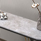 31.5-inch Tall Glam Console Table 1-shelf Stone Accent Table