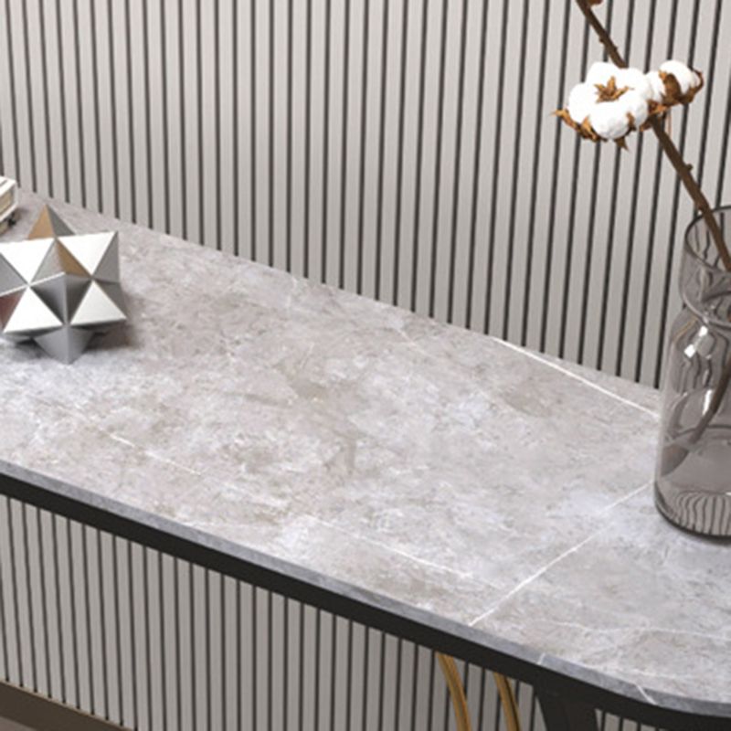 31.5-inch Tall Glam Console Table 1-shelf Stone Accent Table