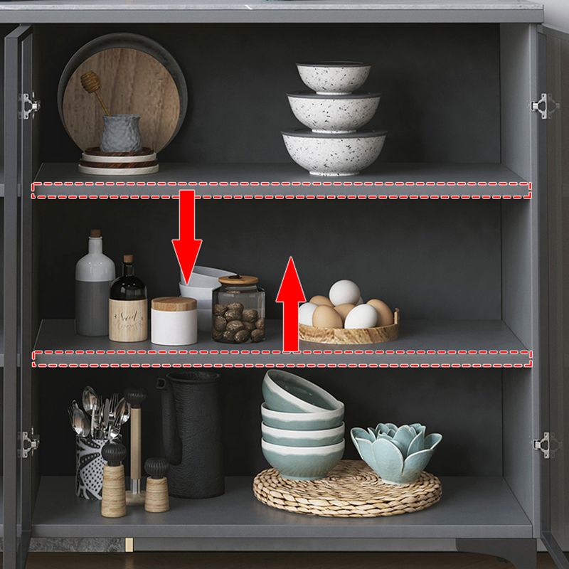 Glam -glazen deuren buffet sideboard stenen dinerserver voor woonkamer