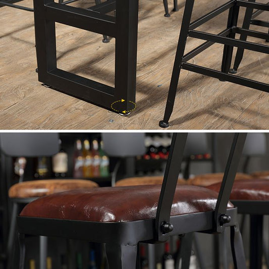 1/6/11 Pieces Counter Height Pub Set Rectangular Bar Stool and Table Set