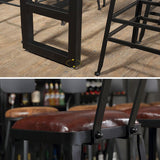 1/6/11 Pièces Counter High Pub Pub Set Rectangular Bar Tool and Table Tabinet