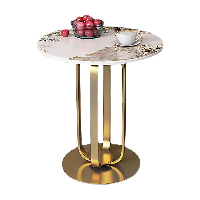 21.65-inch Tall Round Side Glam Metal Frame Stone Top Sofa Side End Table Clearhalo 'Coffee & Accent Tables' 'End & Side Tables' 'end_side_tables' 'furn' 'furn_end_side_tables' 'Furniture' 'Living Room Furniture' 1200x1200_5f02e135-b201-4e15-bb54-bd0c50ba058e