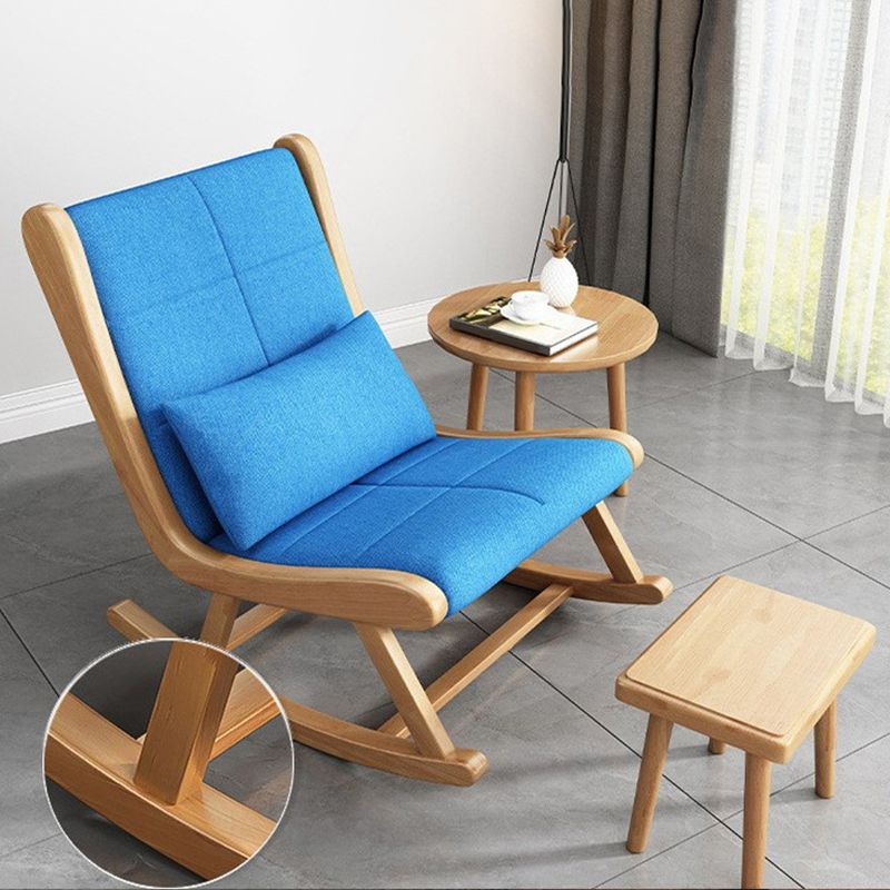 Modern Rocking Chair Solid Color Indoor Rocker Chair with Wood Legs ...