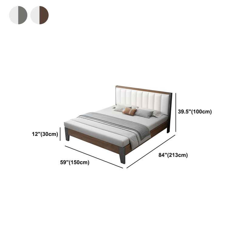 Modern Panel Wood Standard Bed with Rectangular Headboard for Bedroom Clearhalo 'Bedroom Furniture' 'Beds' 'furn' 'furn_beds' 'Furniture' 1200x1200_5f031974-48fd-4a50-a1d1-103c7f294a57
