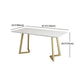Glam Style 1/5 Pieces Dining Set with Rectangle Stone Top Table for Dining Room Clearhalo 'Dining Room Sets' 'Dining Tables & Seating' 'dining_room_set' 'furn' 'furn_dining_room_set' 'Furniture' 'furniture_dining_room_set' 'Kitchen & Dining Furniture' 'kitchen&dining_furn' 'kitchen' 1200x1200_5f04321b-616b-4f00-9164-6b809af420eb