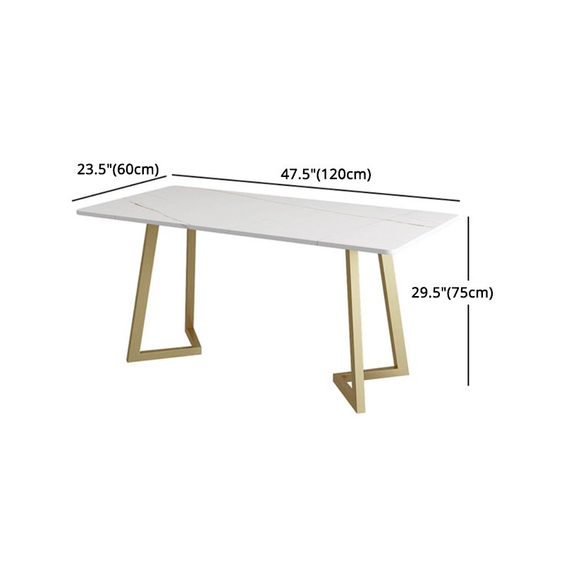 Glam Style 1/5 Pieces Dining Set with Rectangle Stone Top Table for Dining Room Clearhalo 'Dining Room Sets' 'Dining Tables & Seating' 'dining_room_set' 'furn' 'furn_dining_room_set' 'Furniture' 'furniture_dining_room_set' 'Kitchen & Dining Furniture' 'kitchen&dining_furn' 'kitchen' 1200x1200_5f04321b-616b-4f00-9164-6b809af420eb