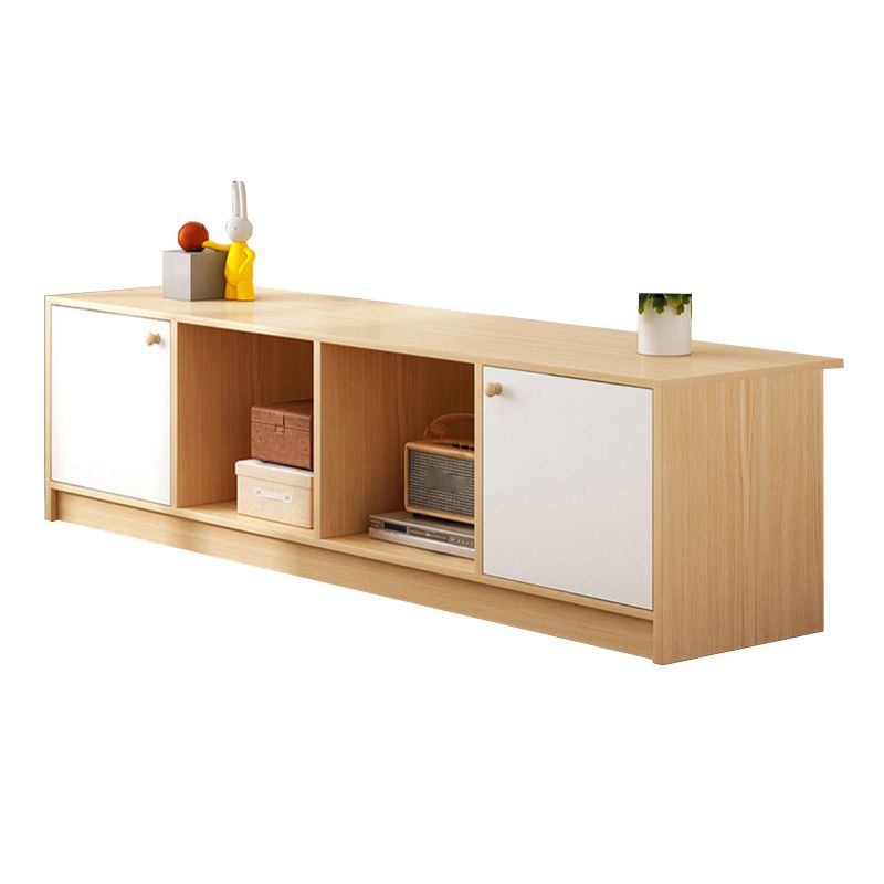 Scandinavian Style TV Stand Wood Open Storage Stand Console with Shelf Clearhalo 'furn' 'furn_tv_stands_entertainment_centers' 'Furniture' 'Living Room Furniture' 'TV Stands & Entertainment Centers' 'TV Stands & Media Storage Furniture' 'tv_stands_entertainment_centers' 1200x1200_5f054bbd-6927-4d33-b932-3ef26ed8757f