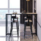 Contemporary Rectangle Bar Dining Table Stone Top and Iron Base  Bar Table
