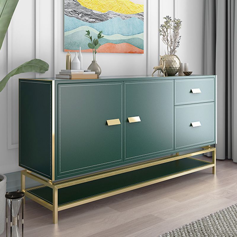 Glam Style Dining Buffet 59"L Wood Side Board with Cabinets and Drawers Clearhalo 'buffet_sideboard' 'Buffets & Sideboards' 'furn' 'furn_buffet_sideboard' 'Furniture' 'Kitchen & Dining Furniture' 1200x1200_5f079b00-aab7-4e7a-9509-0b51e32f531a