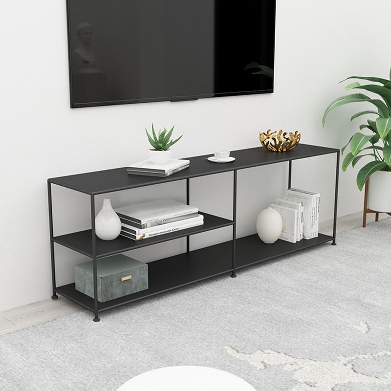 Industrial TV Media Console Metal TV Stand Console with Shelves Clearhalo 'furn' 'furn_tv_stands_entertainment_centers' 'Furniture' 'Living Room Furniture' 'TV Stands & Entertainment Centers' 'TV Stands & Media Storage Furniture' 'tv_stands_entertainment_centers' 1200x1200_5f08fd4c-613a-48d0-bc03-510b5f519cb4