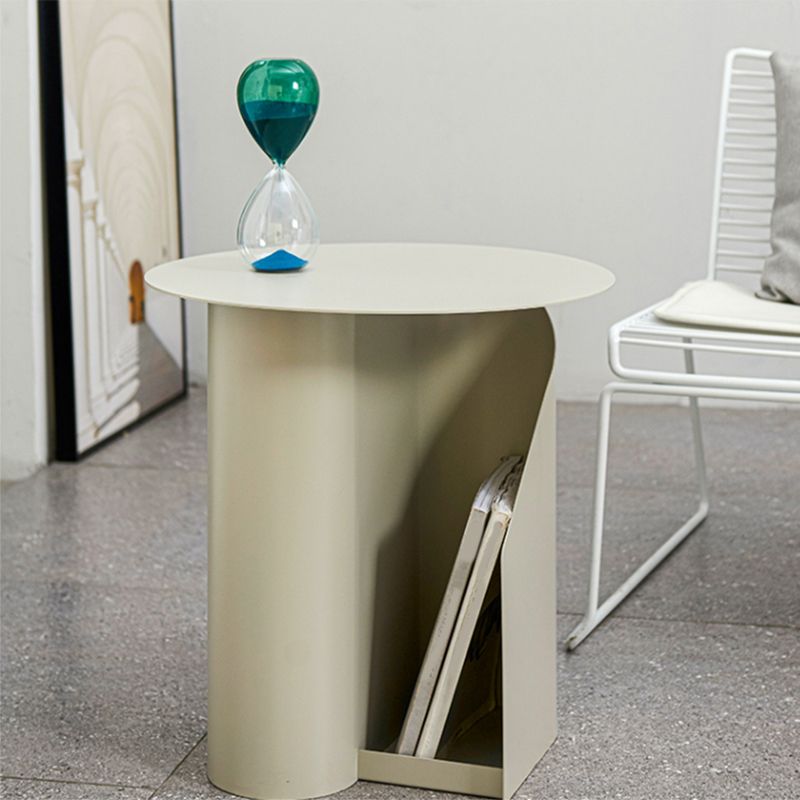 Contemporary Accent Side Table Iron Abstract with Storage Living Room Round Clearhalo 'Coffee & Accent Tables' 'End & Side Tables' 'end_side_tables' 'furn' 'furn_end_side_tables' 'Furniture' 'Living Room Furniture' 1200x1200_5f09da0c-5634-49bb-90a9-6c43a0d25bb1