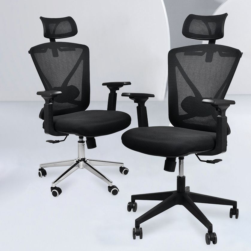 Modern & Contemporary Wheels Chair Microfiber Black High Back Chair Clearhalo 'furn' 'furn_office_chair' 'Furniture' 'Office Chairs' 'Office Furniture' 'office_chair' 1200x1200_5f0a8379-bf38-4563-8971-ebe6ba94cdcc