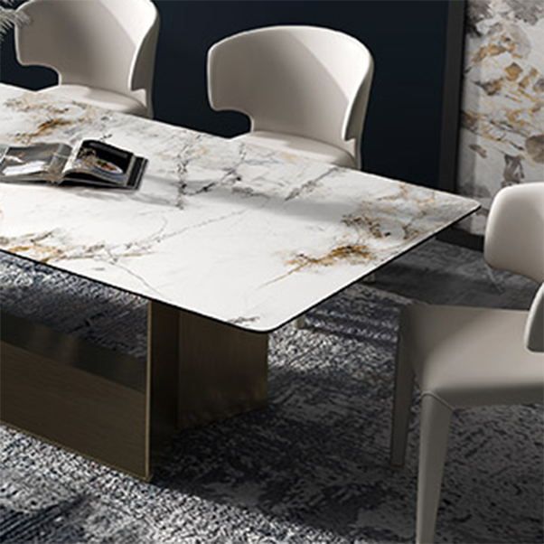 Designer Style Sintered Stone Dining Set Rectangle 1/2/3/6/7 Pieces Dining Room Table Set Clearhalo 'Dining Room Sets' 'Dining Tables & Seating' 'dining_room_set' 'furn' 'furn_dining_room_set' 'Furniture' 'furniture_dining_room_set' 'Kitchen & Dining Furniture' 1200x1200_5f0b8a26-f7ff-4814-a1f2-0930fd079e00