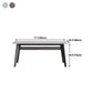 Stone Top Dining Table Contemporary Dining Table with 4 Wood Legs