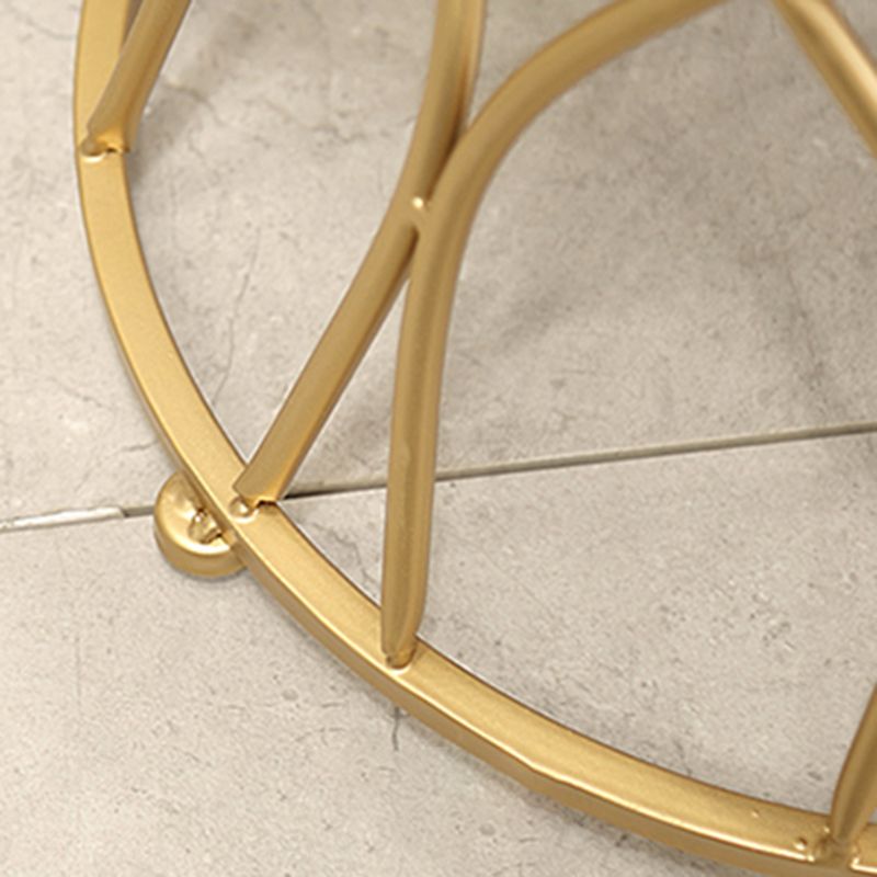 Glam Velvet Ottoman Plain Round Metal Frame Foot Stool Ottoman Clearhalo 'furn' 'furn_ottomans_poufs' 'Furniture' 'Living Room Furniture' 'Ottomans & Poufs' 'ottomans_poufs' 1200x1200_5f0d5a21-6565-481e-b023-3ed5ffe1d34e