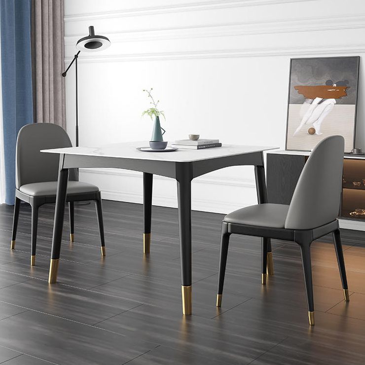 Stone Dining Room Collection Industrial Style Square 4 Legs Furniture for Home Clearhalo ' dining_table' 'Dining Tables & Seating' 'Dining Tables' 'furn' 'furn_dining_table' 'Furniture' 'furniture_dining_table' 'Kitchen & Dining Furniture' 'kitchen&dining_furn' 'kitchen' 'kitchen_dining_table' 1200x1200_5f0f15c9-9376-4208-8d35-a0f5932d5005