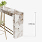 1/3 Pieces Glam Rectangle Sintered Stone Counter Table with High Stools