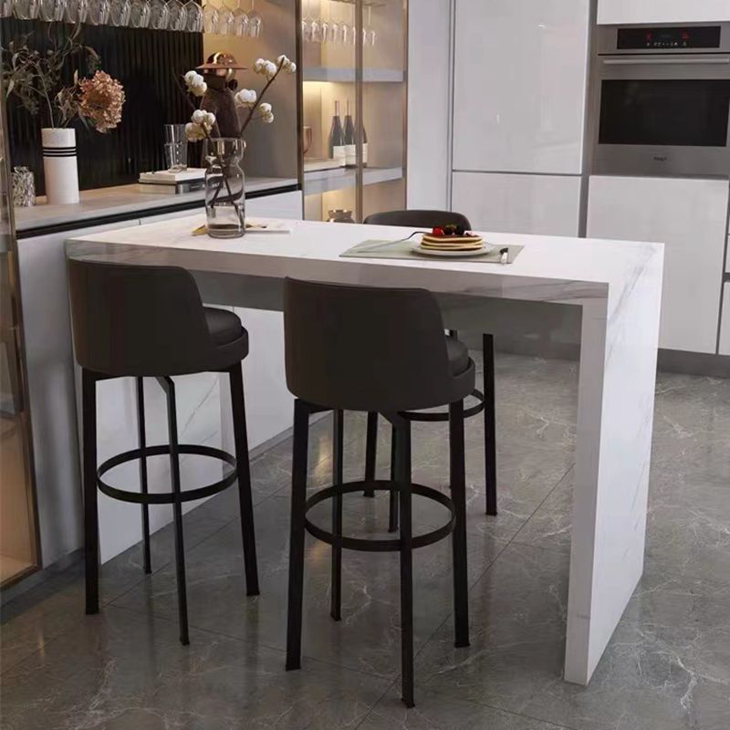 Glam Style Bar Table Faux Marble Rectangle Bar Dining Table for Living Room Clearhalo 'Bar Furniture' 'Bar Tables' 'bar_tables' 'furn' 'furn_bar_tables' 'Furniture' 'Kitchen & Dining Furniture' 1200x1200_5f124efa-5b2b-4478-8d8f-9ce167a041d7