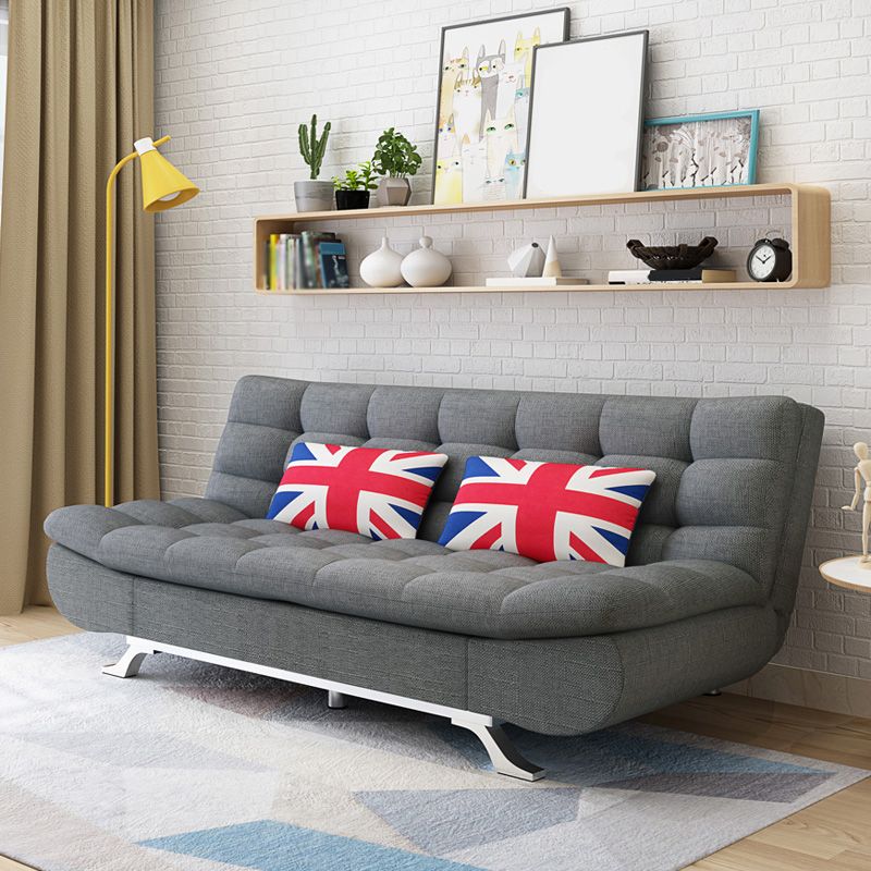 Convertibile divano di divano di divano in cotone a bracciale senza braccio contemporaneo