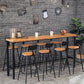 Set tavolo da bar industriale Tavolo da bancone in legno massello da 1/4/9 pezzi per interni
