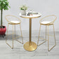 White Glam Style Ropund Table in Iron and Wood Table Milk Tea Shop Bar Table Clearhalo 'Bar Furniture' 'Bar Tables' 'bar_tables' 'furn' 'furn_bar_tables' 'Furniture' 'furniture_bar_tables' 'Kitchen & Dining Furniture' 1200x1200_5f14a489-35ba-48c2-b18b-255dc9c979d4