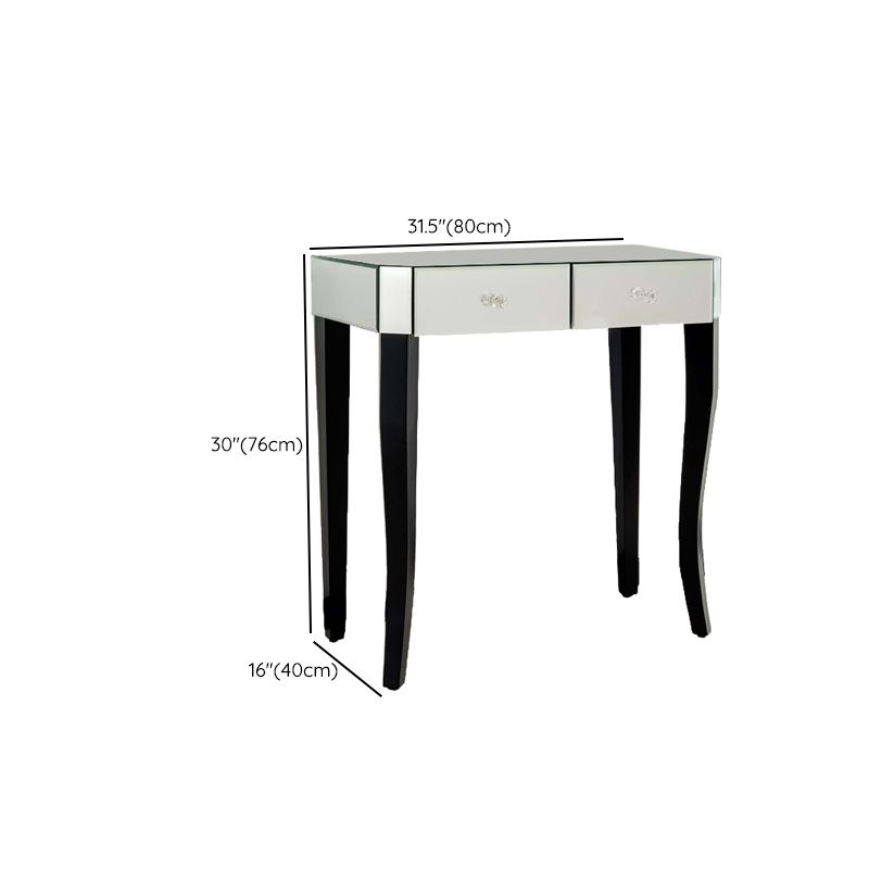 Tabla de tocador de espejo tri-plegable Juego de tocador de 21.5 "de ancho de 2 cavadores de ancho de ancho de ancho