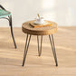 Table basse en bois moderne, Table de Cocktail ronde en forme de dessus pour le salon