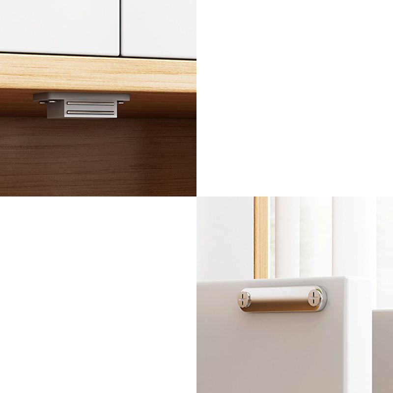 Server da pranzo in stile moderno ingegnerizzato in legno con cassetti e archiviazione