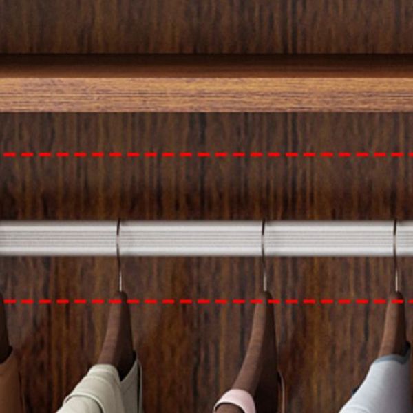 Solid Wood Frame Wardrobe Freestanding Wardrobe with Sliding Doors