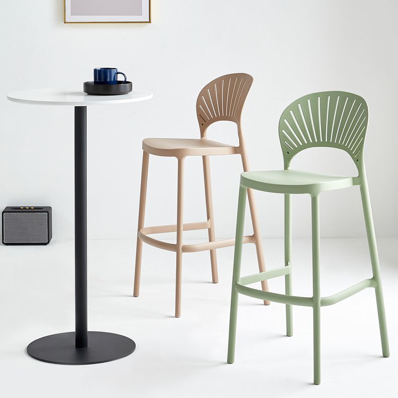 29.53" Plastic Scandinavian Kitchen Dining Room Armless Stool Low Back Bar Stool Clearhalo 'Bar Furniture' 'Bar Stools' 'bar_stools' 'furniture_bar_stools' 'Kitchen & Dining Furniture' 'kitchen&dining_furn' 'kitchen' 'kitchen_furn' Furniture' 1200x1200_5f193ed0-23f1-40f8-88b2-acc4979065df