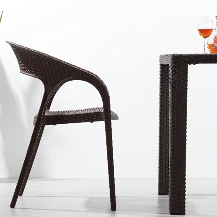 Open Back Armchair Plastic Scandinavian Kitchen Dining Room Chair