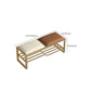 Rectangle Shoe Storage Entryway Bench Cushioned Metal Seating Bench Clearhalo 'Benches' 'Chairs & Seating' 'furn' 'furn_benches' 'Furniture' 'Living Room Furniture' 1200x1200_5f19a3d4-0575-42ee-9101-f8baf321ed9d