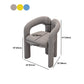 Velvet Barrel chaise 22.04 "Armoiries de large Chaise incluse pour le salon
